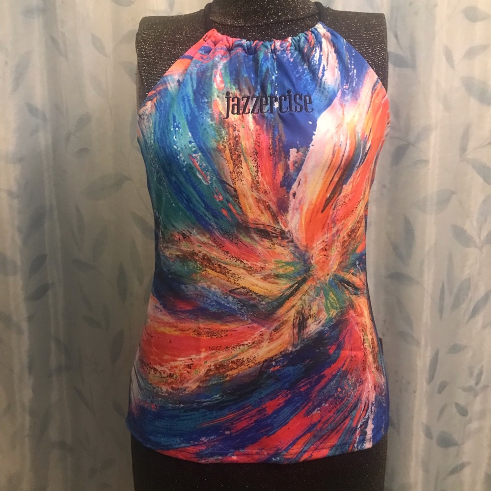 Jazzercise Athletic Top With Built-In Shelf Bra - image 1